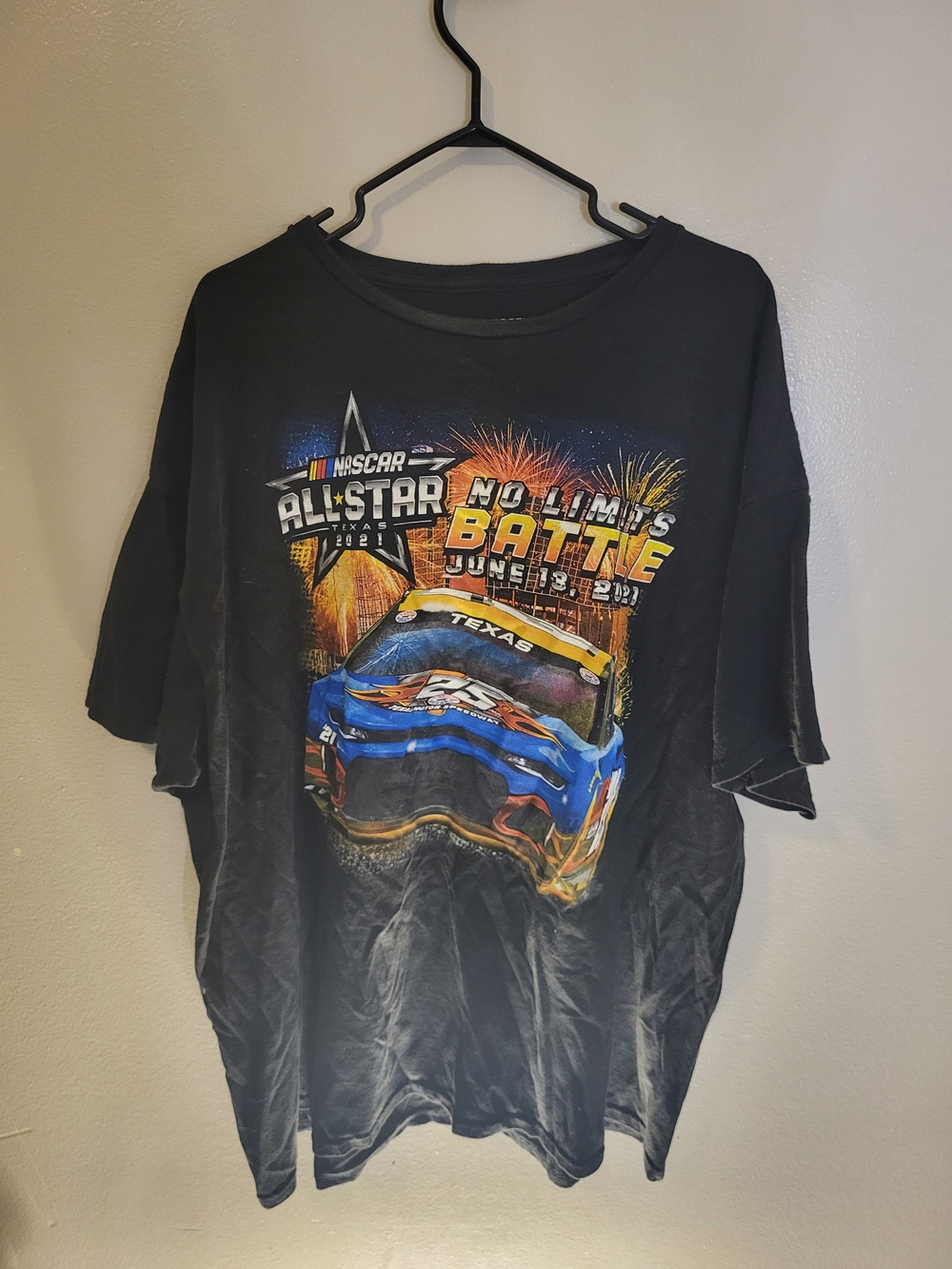 Nascar Black Graphic All-Star Race Tee with Blue Racecar